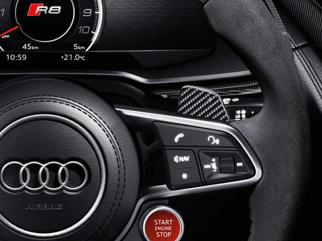 ZAW071523ADSP - Interior: Audi Sport Carbon Shift Paddles for Audi: R8 Image