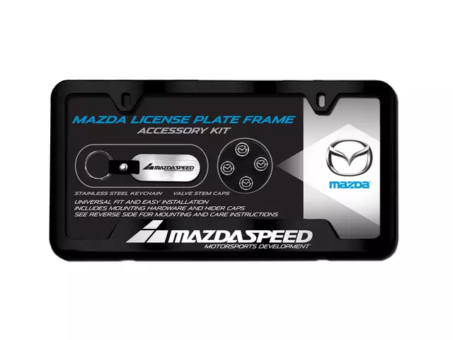 BLMS83Z42 - Exterior: License Plate Frame, Gift Set, Mazdaspeed for Mazda: 2, 3, 5, 6, CX-3, CX-5, CX-7, CX-9, MPV, MX-5 Miata, RX-8, Tribute Image