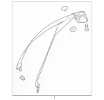 20786046858R93 - : Seat Belt Assembly for Mercedes-Benz Image
