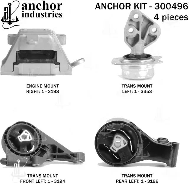 300496 - Engines &amp; Components: Anchor Engine Mount Kit for Anchor Image