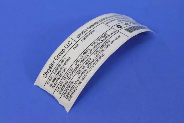 Emission Label - Mopar (04722043AA)