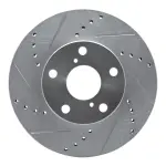 63176125L - : DFC Brake Rotor - Drilled and Slotted - Silver for DYNAMIC FRICTION Image