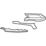 GD9Z15266B - : Lamp Bezel for Lincoln: Continental Image