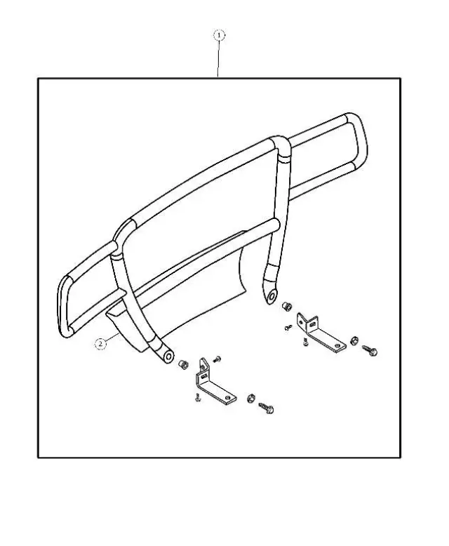 82206471 - Mopar Accessories - Component Parts: Brush Guard Kit for Dodge: Dakota, Durango Image