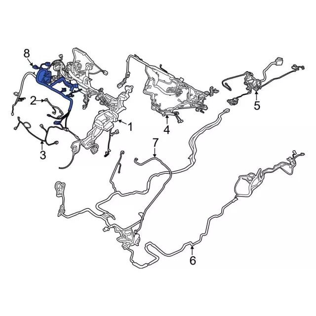HU5Z12A581CL - Electrical: Engine Wiring Harness for Ford: Fusion, Police Responder Hybrid, SSV Plug-In Hybrid | Lincoln: MKZ Image
