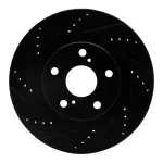 63340123L - : DFC Brake Rotor - Drilled and Slotted - Black for DYNAMIC FRICTION Image