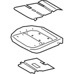 KB3Z21632A22B - Body: Seat Cushion Pad for Ford Image