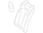 22292078118Q58 - Body: Seat Back Cover for Mercedes-Benz Image