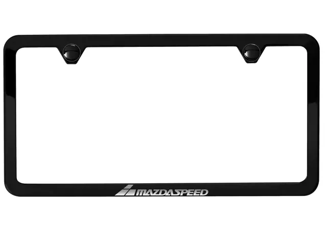 83Z64 - Exterior: License Plate Frame, Stainless Steel Slimline for Mazda Image