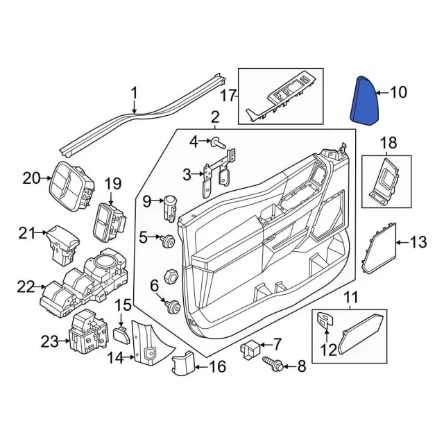 Door Window Molding - Ford (ML3Z-17K709-AH)