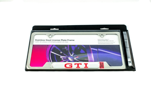 5H0071801A - Exterior: License Plate Frame - Gti - Polished for Volkswagen: GTI Image
