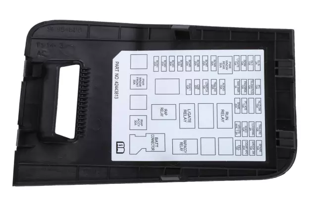 42410014 - : Part# 42410014 Very Dark Pewter Instrument Panel Fuse Block Access Hole Cover for Chevrolet: Sonic Image