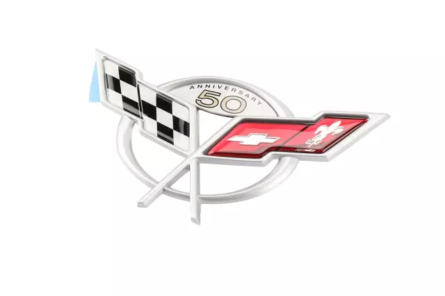 Front Bumper Fascia Crossed-Flags Logo - GM (19207387)