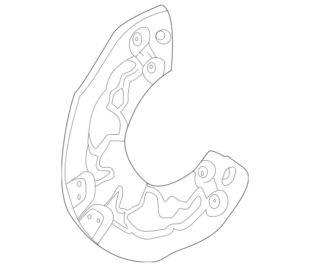 1674215300 - Brakes: Brake Cover Plate for Mercedes-Benz: GLE350, GLE450, GLE450e, GLE53 AMG, GLE580, GLE63 AMG S, GLS450, GLS580, GLS63 AMG, Maybach GLS600 Image image