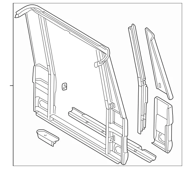 4636401902 - Body: Back Panel for Mercedes-Benz Image