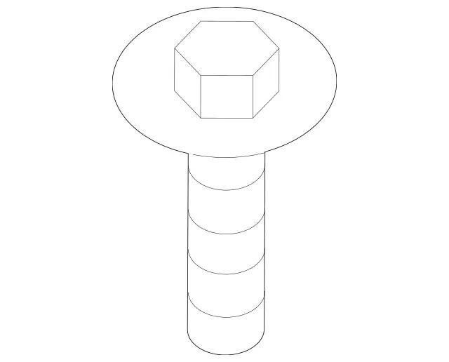 49909600 - Front-End Assembly, Front Panel: Hexagon Head Screw for Mercedes-Benz: 300C, 300CD, 350SD, AMG GT 43, AMG GT 53, AMG GT 55, AMG GT 63, AMG GT 63 Pro, AMG GT 63 S, AMG GT 63 S E Performance, B Electric Drive, B250e, C300, C350e, C400, C43 AMG, C450 AMG, C63 AMG, C63 AMG S, C63 AMG S E Performance, CLS450, CLS53 AMG, E300, E350, E400, E43 AMG, E450, E53 AMG, E63 AMG S, EQS 450, EQS 450+, EQS 580, EQS AMG, GLC300, GLC43 AMG, GLC63 AMG, GLC63 AMG S, Maybach S580, Maybach S680, S500, S580, S580e, S63 AMG E Performance, SL400, SL43 AMG, SL450, SL55 AMG, SL550, SL63 AMG, SL63 AMG S E Performance, SL65 AMG Image image