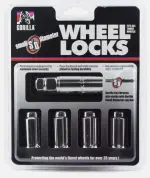 26641SD - : Small Diam Spline Duplex Lock Set 13/16" &amp; 7/8" Key 14mm x 1.50 Chrome Set of 4 for Gorilla Automotive Image