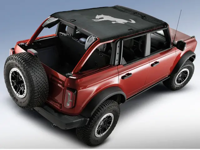 VM2DZ54500W00L - Exterior: Bucking Bronco Bimini Top Black With Light for Ford: Bronco Image