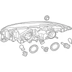 KT1Z13008B - : Headlamp Assembly for Ford: Transit Connect Image