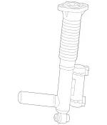 2903208800 - Springs, Suspension and Hydraulics: Shock Absorber for Mercedes-Benz: AMG GT 43, AMG GT 53, AMG GT 63, AMG GT 63 S, AMG GT 63 S E Performance Image
