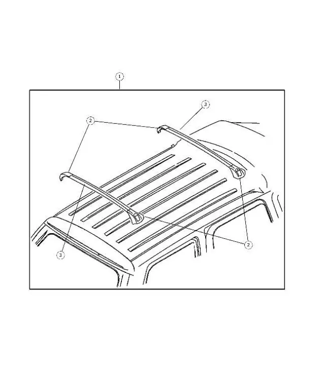 82205928 - : Roof Luggage Rack Package for Mopar Image