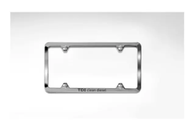 ZAW071801FZ10 - Exterior: Slimline TDI License Plate Frame for Audi: A3, A3 Quattro, A6 Quattro, A7 Quattro, A8 Quattro, Q5, Q7, S6, S7, S8 Image