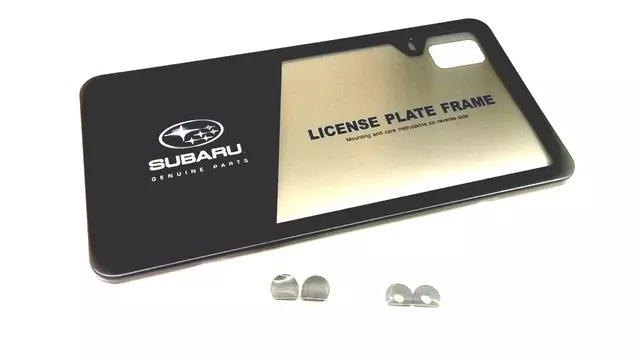 License Plate Frame - Slim Line - Matte Black - Subaru (SOA342L105)