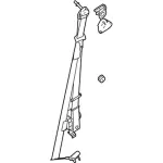 8C3Z26611B69CC - Electrical: Retractor Assembly for Ford: F-250 Super Duty, F-350 Super Duty, F-450 Super Duty Image