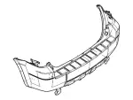5L8Z17K835AAACP - : Rear Bumper Cover for Ford Image