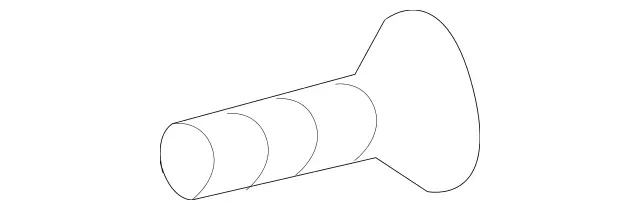 3750 - Rear Doors: Screw for Mercedes-Benz: CL500, CL55 AMG, CLS500, CLS55 AMG, CLS550, CLS63 AMG Image image