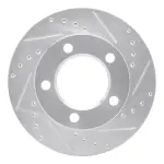 63154131R - : DFC Brake Rotor - Drilled and Slotted - Silver for DYNAMIC FRICTION Image