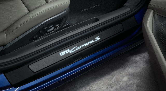 99204482081 - Exterior: Carbon Matt Door Sill Guards - Illuminated for Porsche: 911 Image