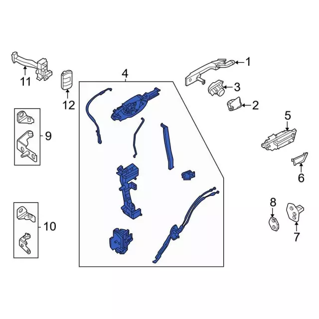 Door Latch Assembly - Ford (PZ6Z-26264A27-A)