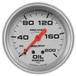 4422 - : GAUGE, OIL PRESSURE, 2 5/8", 200PSI, MECHANICAL, ULTRA-LITE for AutoMeter Image