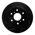 63348053L - : DFC Brake Rotor - Drilled and Slotted - Black for DYNAMIC FRICTION Image