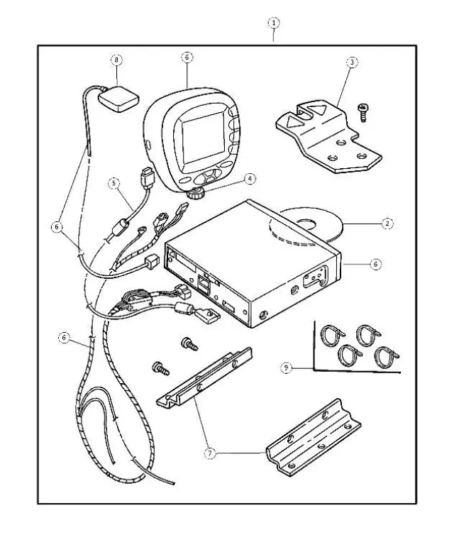 82206405 - Electrical: Display Unit for Chrysler: Town &amp; Country, Voyager | Dodge: Caravan, Grand Caravan Image