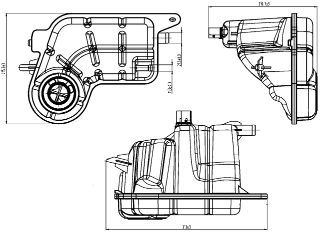 CRT232000S - Cooling Systems: Behr Engine Coolant Reservoir for Behr Image