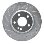 63163118L - : DFC Brake Rotor - Drilled and Slotted - Silver for DYNAMIC FRICTION Image