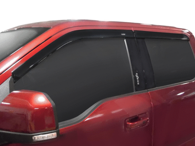 VML3Z18246K - : Supercrew Low Profile Side Window Deflectors By Lund for Ford: E-350 Super Duty, E-450 Super Duty, F-150, F-250 Super Duty, F-350 Super Duty, F-450 Super Duty, F-550 Super Duty Image