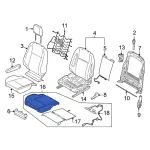LK4Z61632A22A - Body: Seat Cushion Pad for Ford: Transit-150, Transit-250, Transit-350, Transit-350 HD Image