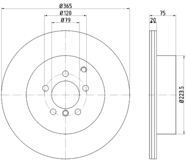 355116961 - : Disc Brake Rotor for Hella Pagid Image