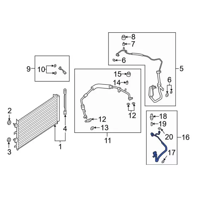 LX6Z19972X - : Discharge Line for Ford: Bronco Sport, Maverick Image