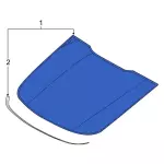 JR3Z6342006B - Body: Back Glass for Ford Image