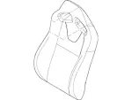 CR3Z6364417UB - Body: Seat Back Cover for Ford: Mustang Image