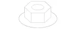 29907454 - Springs, Suspension and Hydraulics: Hex. Nut W Clamping Part for Mercedes-Benz: Maybach S550, Maybach S560, Maybach S600, Maybach S650, S450, S550, S550e, S560, S600, S63 AMG, S65 AMG Image