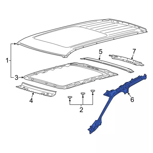 LB5Z7855114FA - : Roof Rail for Ford Image
