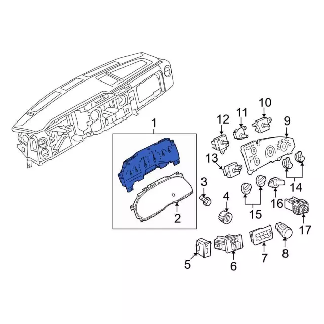 9C2Z10849EB - Body: Cluster for Ford: E-350 Super Duty Image