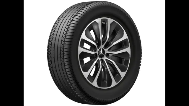 25440151007X23 - Wheels: 5-Twin-Spoke Wheel, 8 J X 18 Et 32, 5, Black for Mercedes-Benz Image