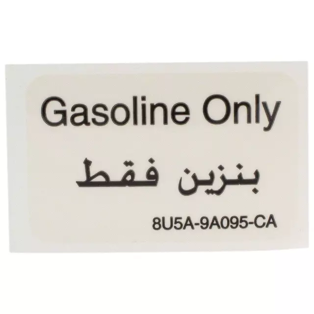 8U5Z9A095C - Body: Fuel Label for Ford: F-250 Super Duty, F-350 Super Duty Image