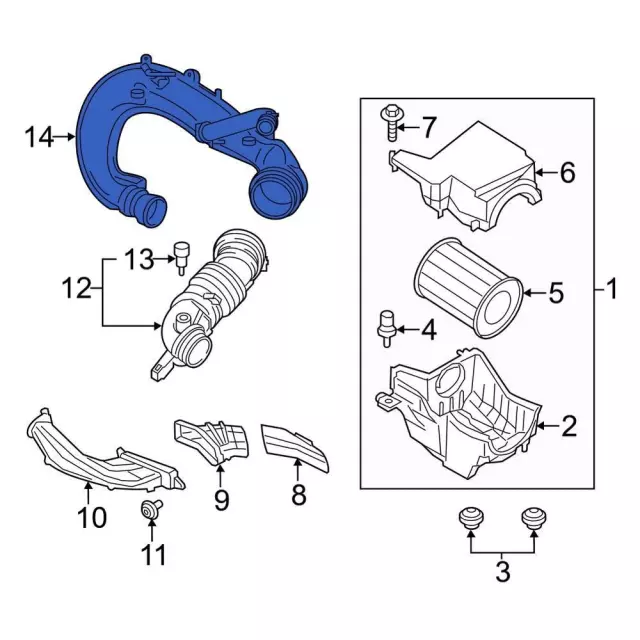 GV6Z9C623D - : Hose Air for Ford Image